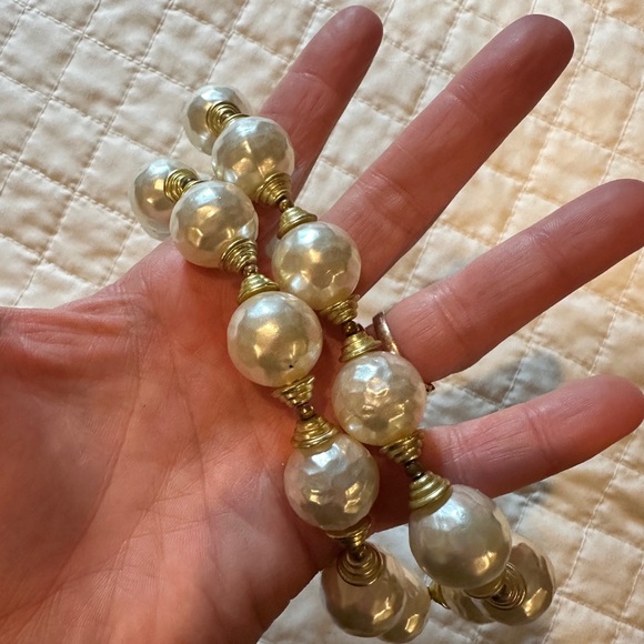 Vintage faux statement pearls - Picture 2 of 8